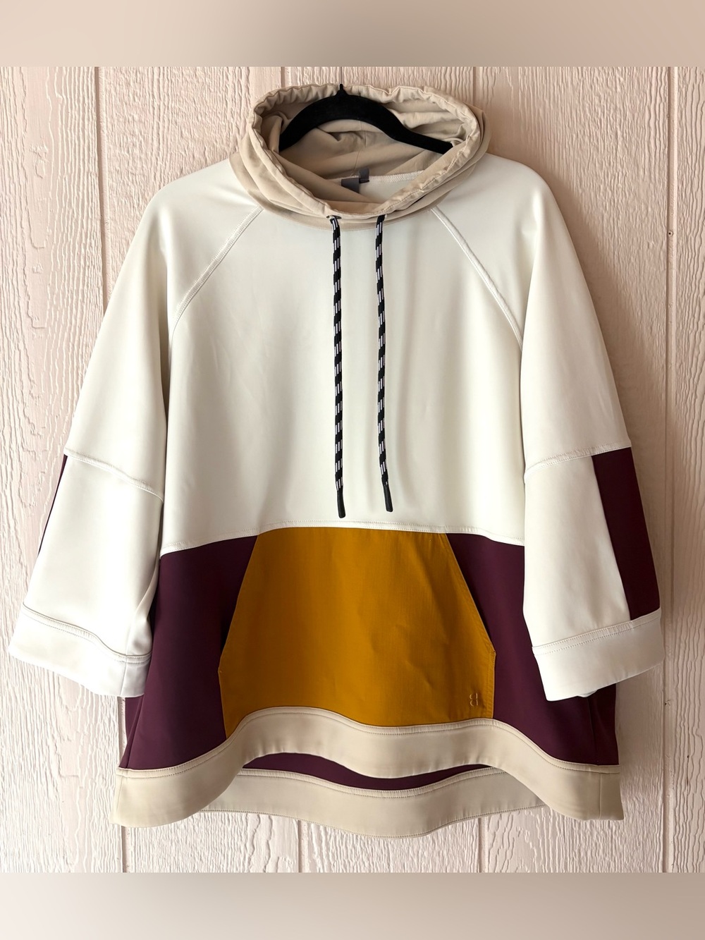 Sweaty Betty Mix It Up Hoodie Cowl Neck Size Medium